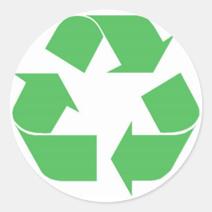 Adesivo Redondo Reciclar Verde