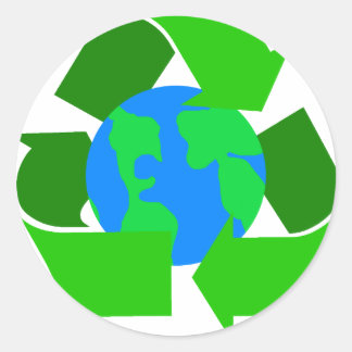 Adesivo Redondo reciclar verde