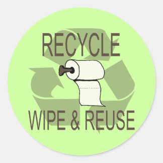 Adesivo Redondo Reciclares engraçados