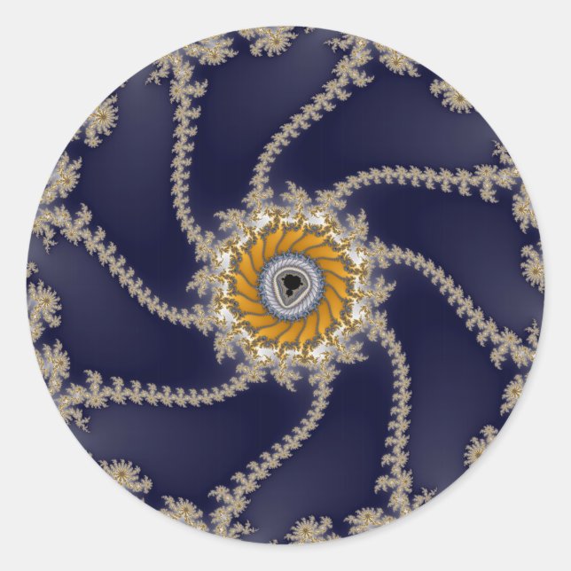 Adesivo Redondo Recife Fractal - Vinheta Fractal (Frente)