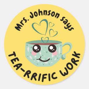 Adesivo Redondo Recompensa personalizada para o excelente aluno de