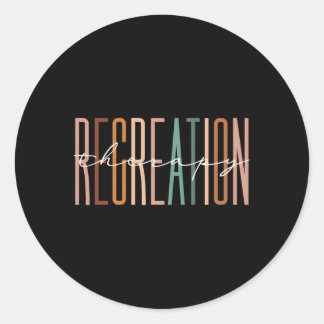 Adesivo Redondo Recreação Mês de Terapêutica Recreativa