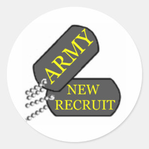Adesivo Redondo Recruta novo do exército