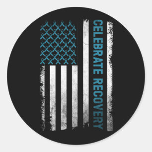 Adesivo Redondo Recuperação do Vício de Álcool Drogado Celebra Rec