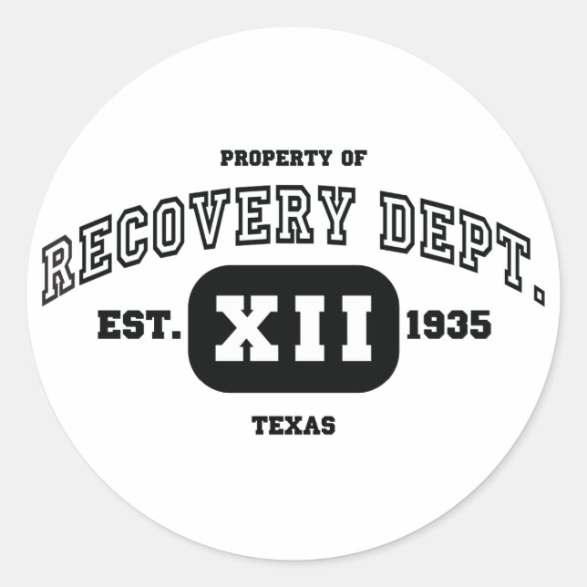 Adesivo Redondo Recuperação TEXAS (Frente)