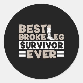 Adesivo Redondo Recupere rapidamente as cirurgias de pernas quebra