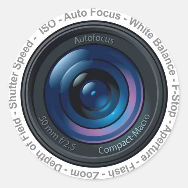 Adesivo Redondo Recurso DSLR (Frente)