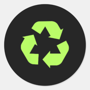 Adesivo Redondo Recycl de sustentabilidade ambiental do reciclar