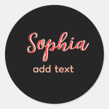 Red add name Girl patrão texto preto elegante