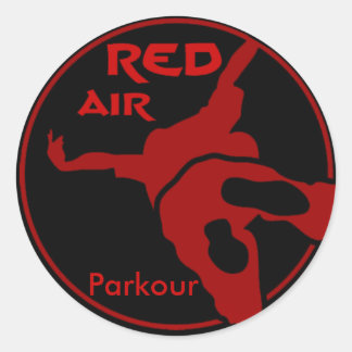 Adesivo Redondo Red Air Parkour