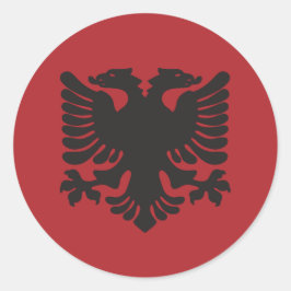Adesivo Redondo Red Albanian Eagle Sticker