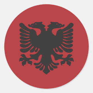 Adesivo Redondo Red Albanian Eagle Sticker