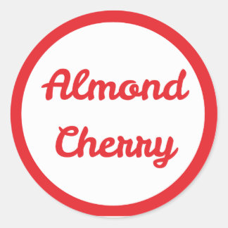 Adesivo Redondo RED Almond Cherry Flavor Round Sticker