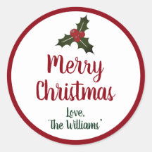 Red and Green Felry Christmas Holly Berries