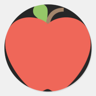 Adesivo Redondo Red Apple Emoji