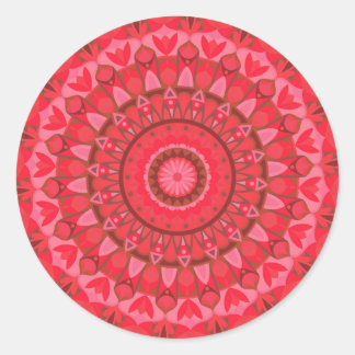 Adesivo Redondo Red Base Mandala