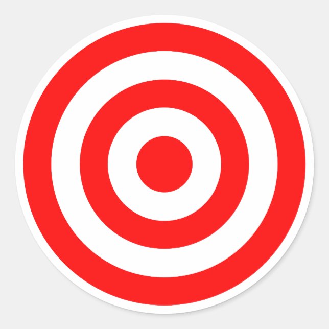 Adesivo Redondo Red Bullseye Target (Frente)