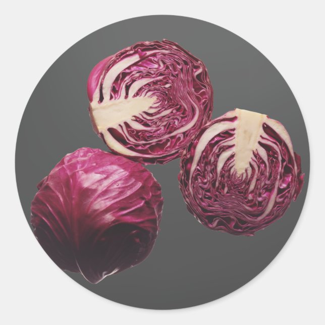 Adesivo Redondo Red Cabbage (Frente)