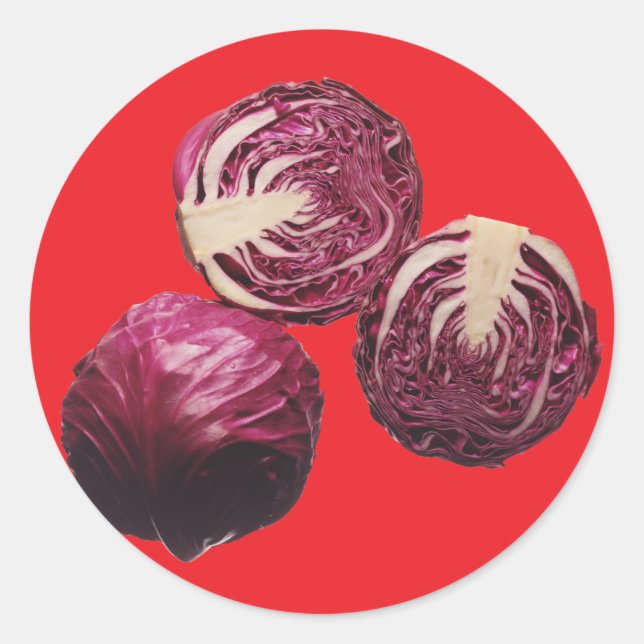 Adesivo Redondo Red Cabbage (Frente)