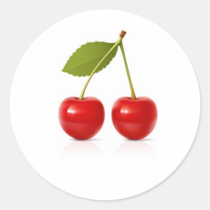 Adesivo Redondo Red Cherries