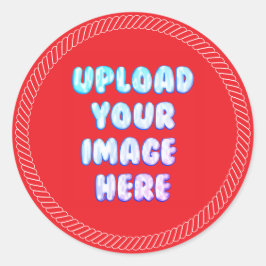 Adesivo Redondo Red Classic Round Sticker with a Business Logo