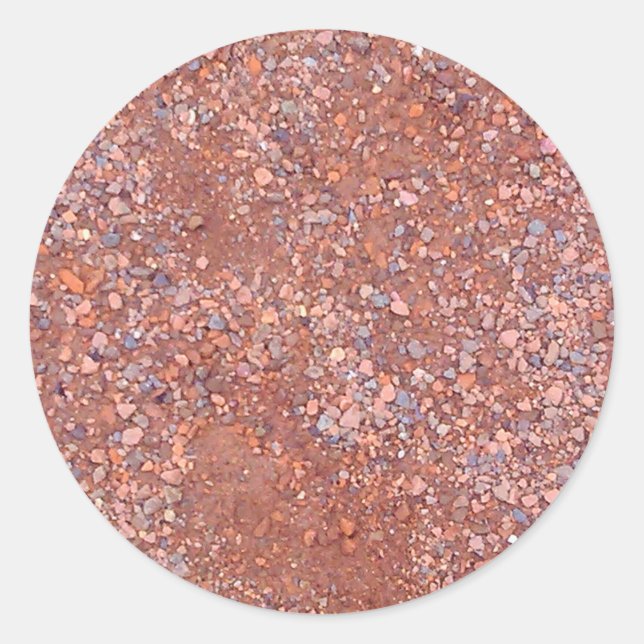 Adesivo Redondo Red Clay Court, Gravel, Shale Stone Brick, Tênis (Frente)