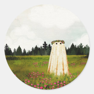 Adesivo Redondo Red Clover Ghost