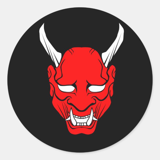 Adesivo Redondo Red Devil Stickers (Frente)