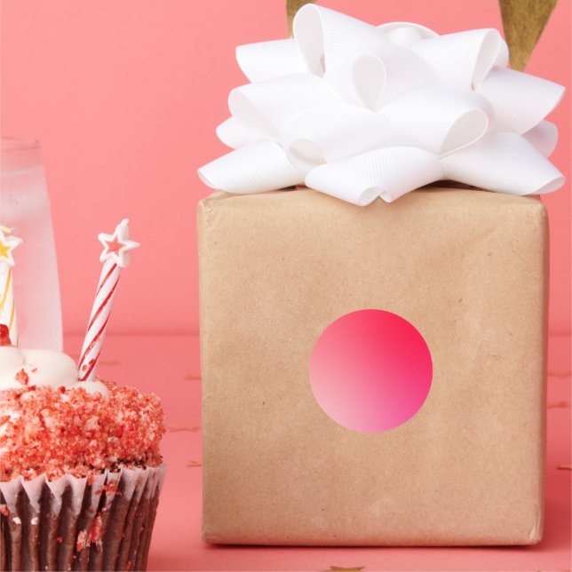 Adesivo Redondo Red Gradient Circle Vignette Abstract Design (Festa)