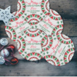 Adesivo Redondo Red Green Nordic Foley Motifs No Linen Christmas<br><div class="desc">Design de vinheta de Natal personalizada, com motins festivos de cor vermelha e verde estilizados, de cor nórdica, sobre fundo de linho. O texto é totalmente personalizável. Para alterá-la, use a opção Personalizar. Para obter mais alterações, como alterações na fonte, cor da fonte ou layout de texto, use a opção...</div>