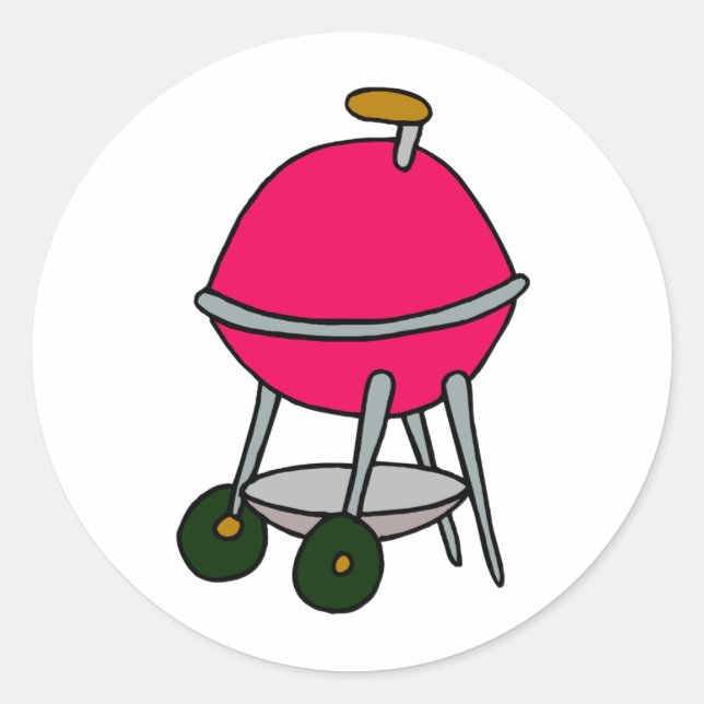 Adesivo Redondo Red Grill (Frente)