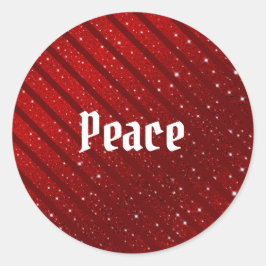 Adesivo Redondo Red Happy xmas luxe background