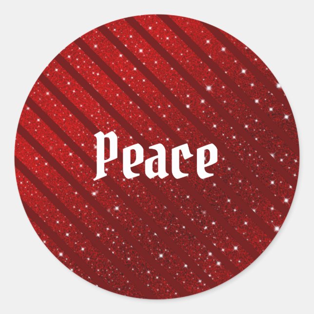 Adesivo Redondo Red Happy xmas luxe background (Frente)