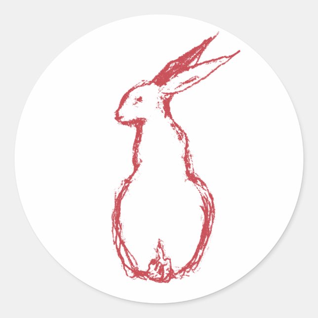 Adesivo Redondo Red Hare (Frente)