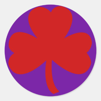 Adesivo Redondo Red Hat Clover