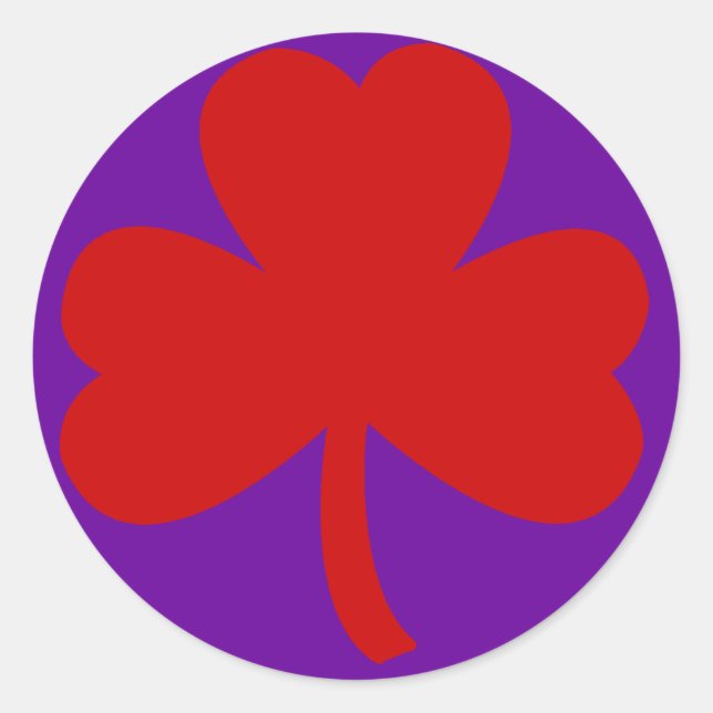 Adesivo Redondo Red Hat Clover (Frente)