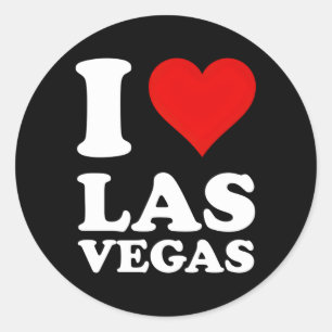 Adesivo Redondo Red He I Love Las Vegas