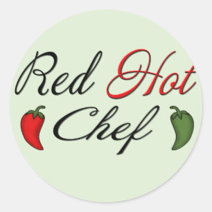 Adesivo Redondo Red Hot Chef
