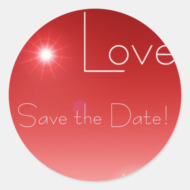 Adesivo Redondo Red Hot Love (Frente)