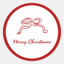 Adesivo Redondo Red Knot Modern Christmas