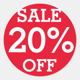 Adesivo Redondo Red label SALE 20% OFF Retail compro