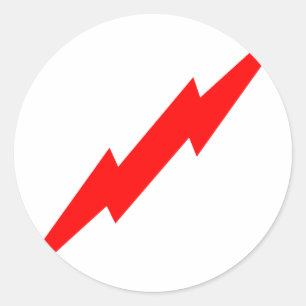 Adesivo Redondo Red Lightning