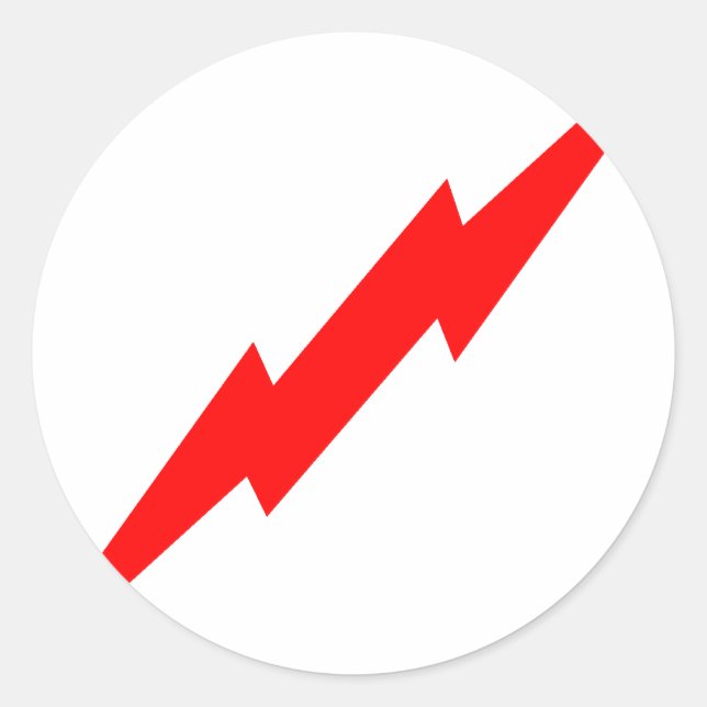 Adesivo Redondo Red Lightning (Frente)