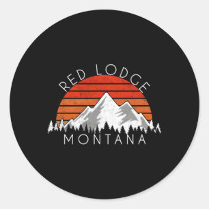 Adesivo Redondo Red Lodge Montana aflorado