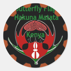 Adesivo Redondo Red Matata Kenya