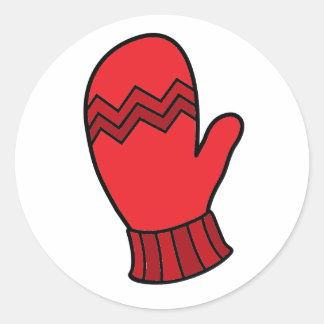 Adesivo Redondo Red Mitten Sticker