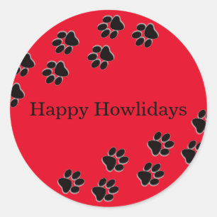 Adesivo Redondo Red Paw Imprime Howlidays - Circle Sticker