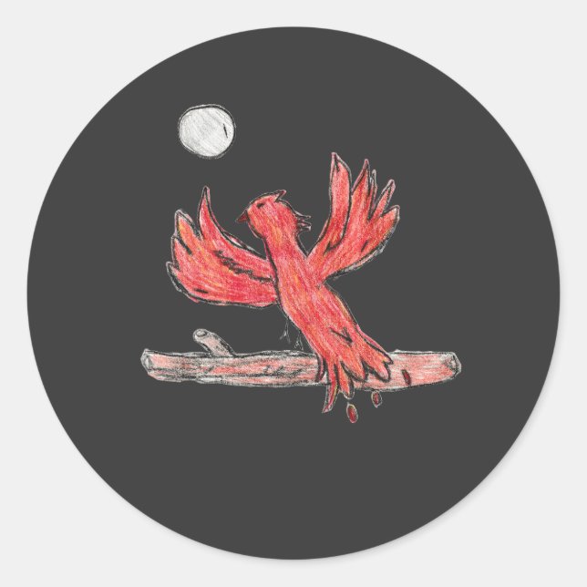 Adesivo Redondo Red Phoenix (Frente)