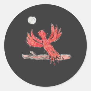 Adesivo Redondo Red Phoenix