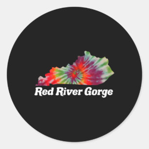 Adesivo Redondo Red River Gorge Escalada Rrg Kentucky Tie Dye 